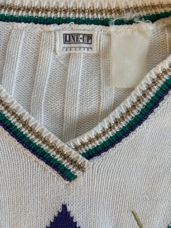 Vintage Golf Sweater with Argyle Large* - Picture 8 of 8